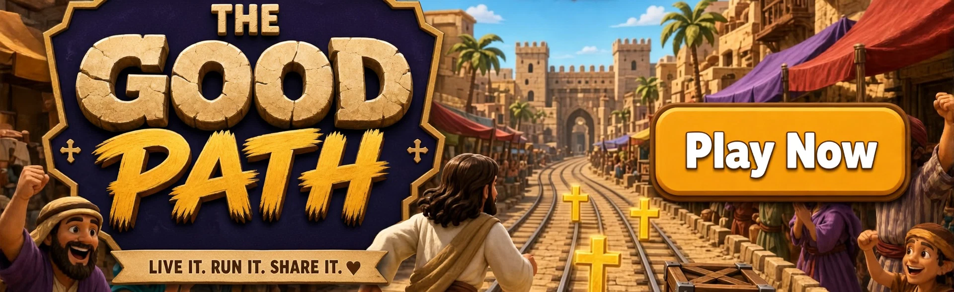The Good Path — a free Bible adventure game for kids. Tap to play.
